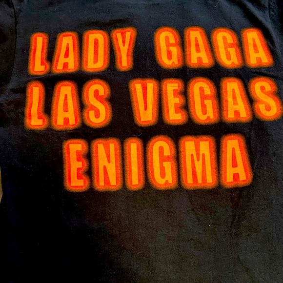 Lady Gaga Las Vegas Enigma Double Sided Crew Neck T Fan Concert Shirt Size Small - Picture 3 of 5